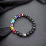7 Chakra lava stone Budhha bracelet