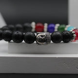 7 Chakra lava stone Budhha bracelet
