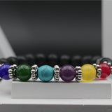 7 Chakra lava stone Budhha bracelet
