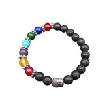 7 Chakra lava stone Budhha bracelet