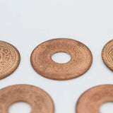 Tambe Ka Sikka With Hole -Set of 5