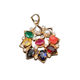 Crystal Navratna Stone Locket