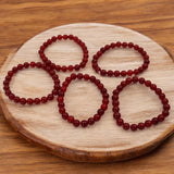 Pack of 5 red Stone Bracelet For Men And Women