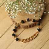 Black Rudraksha Chain Bracelet