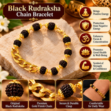 Black Rudraksha Chain Bracelet