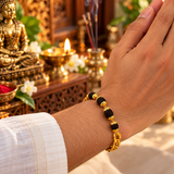 Black Rudraksha Chain Bracelet