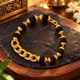 Black Rudraksha Chain Bracelet