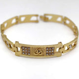 Brass Golden Chain Om Bracelet