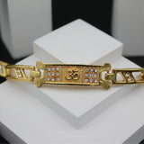 Brass Golden Chain Om Bracelet