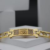 Brass Golden Chain Om Bracelet