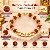 Brown Rudraksha Chain Bracelet