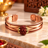 Brown Rudraksha Kada Bracelet – Adjustable Spiritual Wristband