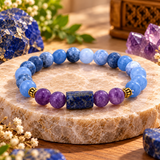Capricorn Rashi Bracelet with Blue Beads