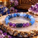 Capricorn Rashi Bracelet with Blue Beads