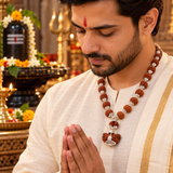Certified 1-14 Mukhi Gaurishankar Rudraksha Indoneasia Kanthi Mala (43.52 G)