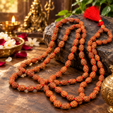 Certified Nepali Brown 2 Mukhi Rudraksha Jaap Mala