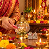 Diwali Combo Pack Of Parad Lakshmi Ganesh And Akhand Diya