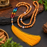 Gautam Buddha Chandan Stone Beads Mala