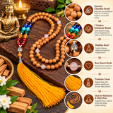 Gautam Buddha Chandan Stone Beads Mala