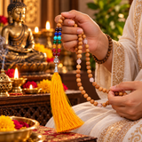Gautam Buddha Chandan Stone Beads Mala