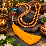 Gautam Buddha Chandan Stone Beads Mala