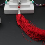 Gautam Buddha Red Stone Beads Mala