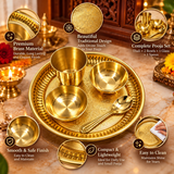 Golden Small Pooja Thali