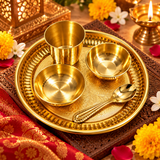 Golden Small Pooja Thali