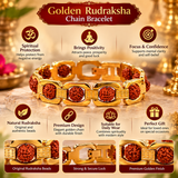 Golden Rudraksha Chain Bracelet
