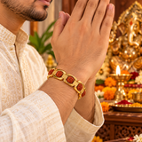 Golden Rudraksha Chain Bracelet