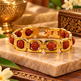 Golden Rudraksha Chain Bracelet