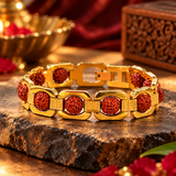 Golden Rudraksha Chain Bracelet