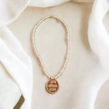 Jai Sita Ram Round Shape With White Tulsi Beads Mala