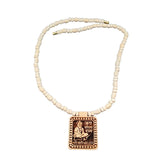 Jai Sita Ram Square Locket With Long Size Tulsi Kanthi Round Beads Mala