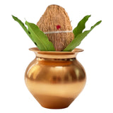 Pure Copper Small Kalash Lota for Puja at Home Office and Mandir | Tambe Ka Lota - 4 Inches Depth