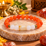 Leo Rashi Bracelet with Orange Beads