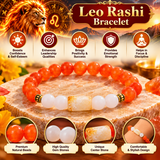 Leo Rashi Bracelet with Orange Beads