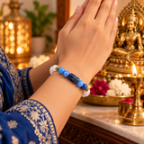 Libra Rashi Bracelet with White Beads