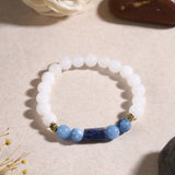 Libra Rashi Bracelet with White Beads