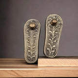 Maa Laxmi Ji Metal Charan Paduka (3 inch)