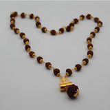 Mahakal Tabiz Damru Trishul Locket With Rudraksha Mala