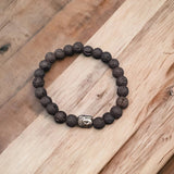 Natural Black Lava stone Reiki Yoga Bracelet