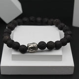 Natural Black Lava stone Reiki Yoga Bracelet