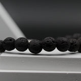 Natural Black Lava stone Reiki Yoga Bracelet