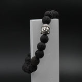 Natural Black Lava stone Reiki Yoga Bracelet