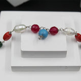 Natural Navratn Navgraha Multicolor Crystal Stone Chain For Daily Wear