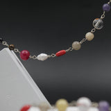 Natural Navratn Navgraha Multicolor Crystal Stone Chain For Daily Wear