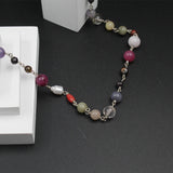 Natural Navratn Navgraha Multicolor Crystal Stone Chain For Daily Wear