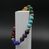 Natural Stones Reiki Yoga Healing Bracelet (Multicolor)