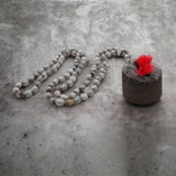 Natural White Vaijanti Mala Original 108 with Rudrakhsha